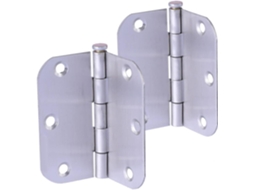 Conjunto De 2 Dobradiças Reforçadas Em Aço Inoxidável Prateado Com Fixação Estável.