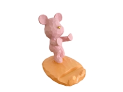 Soporte para celular con forma de oso adorable, estable, para escritorio/tableta, abs+resina rosa | S/MARCA