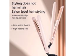 (prancha De Cabelo Rosa Para Tranças) Prancha De Cabelo Elétrica Com Revestimento Cerâmico E Modelador De Cachos Com Revestimento Cerâmico