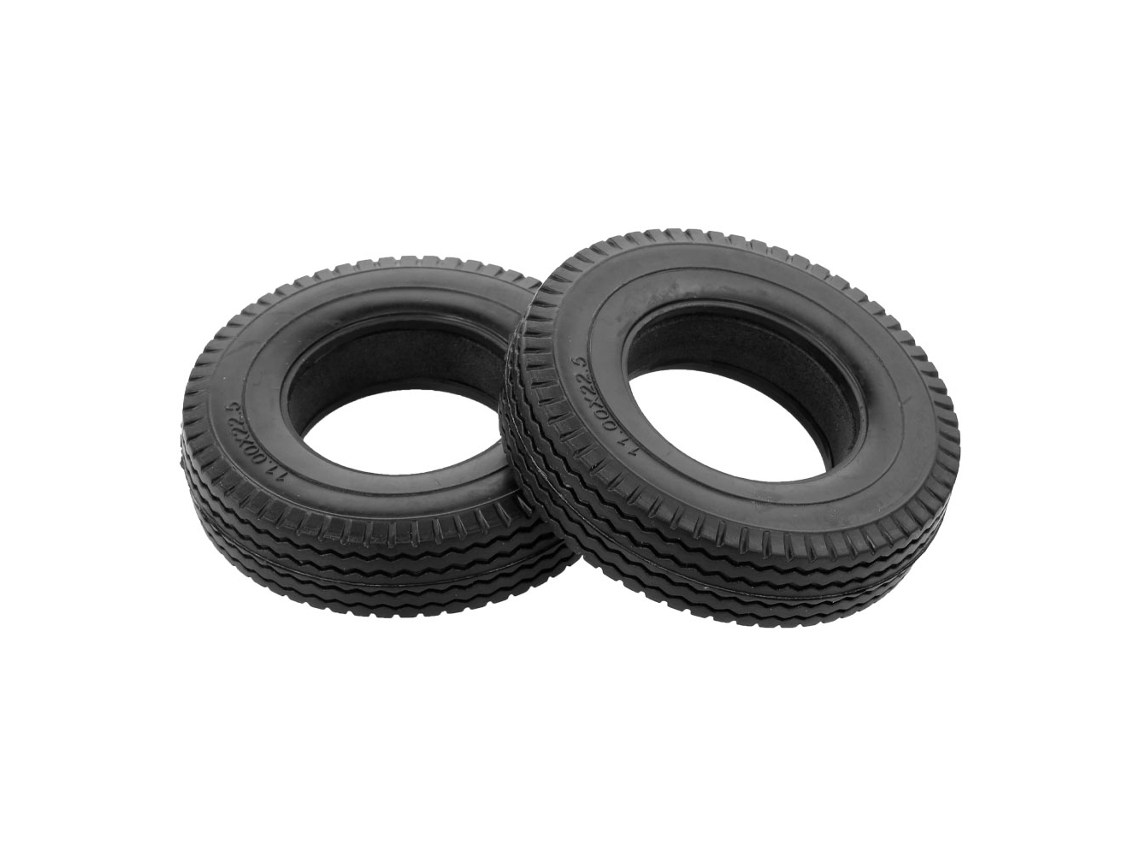 2 Pneus De Borracha Para Reboque De Caminhão Tamiya 1:14, Acessório Para Carro Rc, Composto De Carro