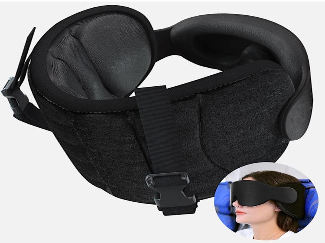 Lurelia Almofada Viagem, Ergonómica, Portátil, 12v Carro, Máscara Olhos, Avião