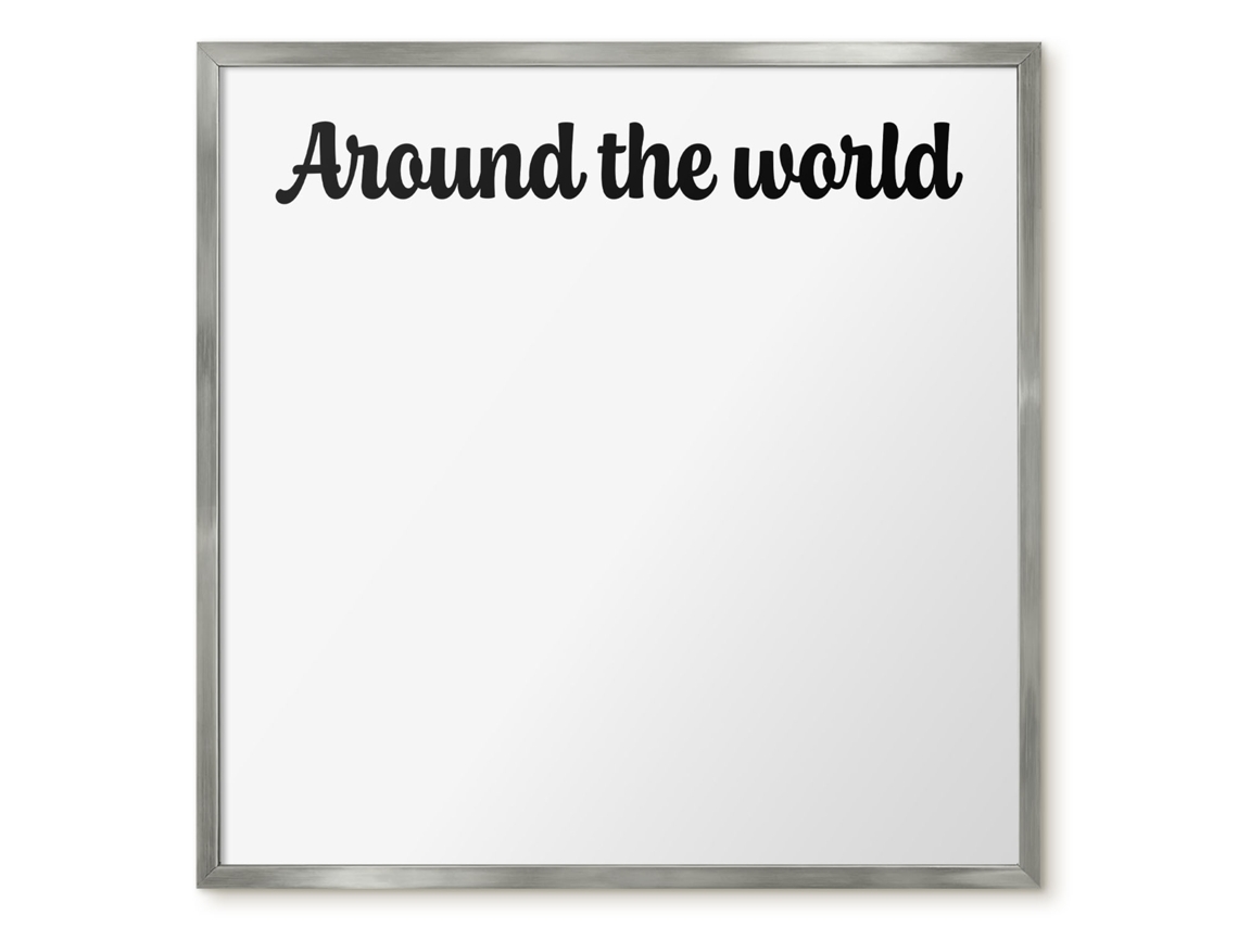 Magnetic Glass Board Around The World For The Hall Espelharte (50x50 Cm)