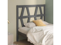 Vidaxl Cabeceira De Cama 106x4x100 Cm Pinho Maciço Cinzento