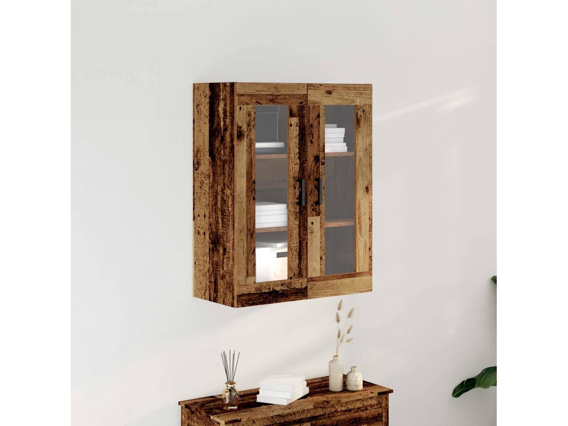 Vidaxl Armário De Parede Madeira Antiga 69,5 X 34 X 90 Cm