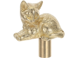 Puxador Decorativo Em Formato De Gato, Em Latão Dourado, Resistente A Impressões Digitais, Com Toque Macio Para Uso