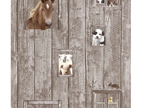 Papel de Parede A.S. CRÉATION (53 cm x 10,05 m - Tecido - Multicor)