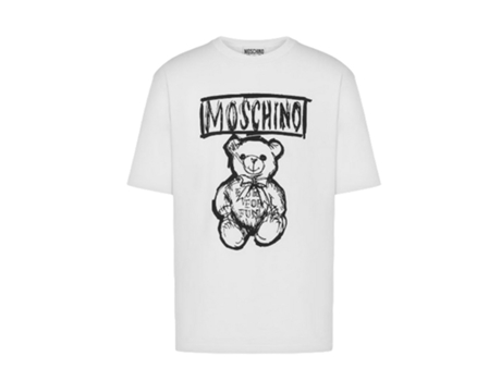 T-shirt De Homem Moschino Couture Poliéster Branco (s)