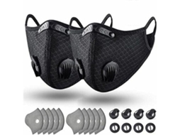 Máscara Pó Carbono Ativado, Reutilizável/lavável, Filtragem 5 Camadas, Pinça Nasal Ajustável ZYBLSSBB