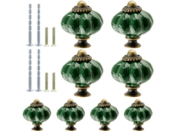 Puxadores decorativos de Cerâmica Verde, formato Abóbora BRILVIBERA
