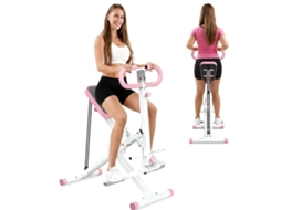 Máquina de agachamento, equipamento de treino duplo para fortalecer os glúteos com faixas de resistência.
