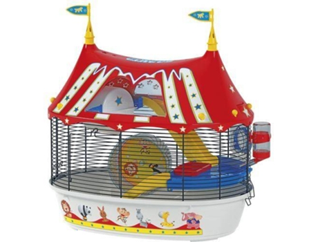 Gaiola para Hamsters  Circus (Vermelho e Branco - 49,5x34x42,5 cm - Plástico e Metal)