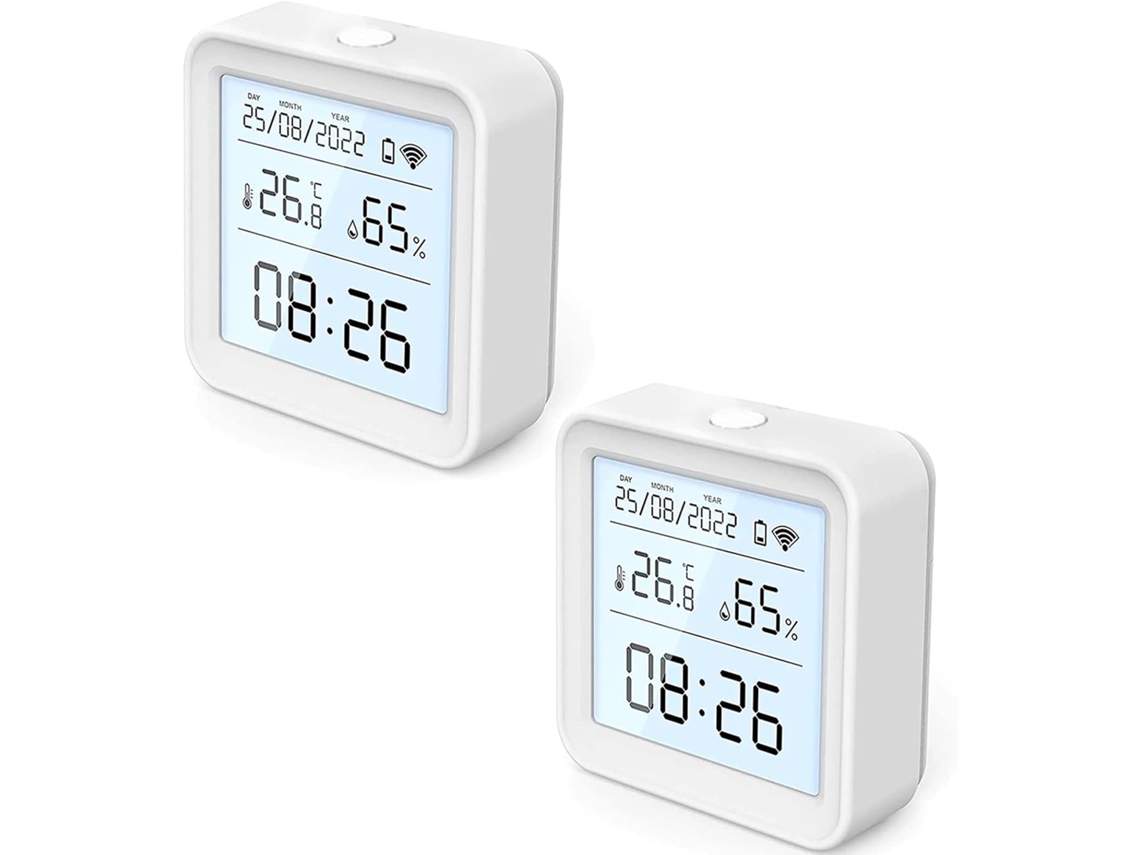 Kit Com 2 Termômetros E Higrômetros Inteligentes Dazzleex Wi Fi, Bluetooth E Sensor De Temperatura Ambiente