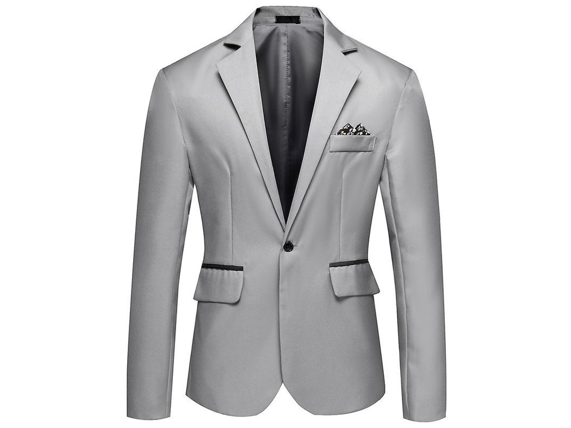 CHAQUETA CASUAL MYSTDIY com Botão Solteiro e Solapa Aumentada, Estilo Jovem e Popular