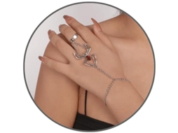 Pulseira Com Anel Aranha Para Mulheres Meninas, Pulseira De Cadeia De Mão Aranha Para Festa Halloween