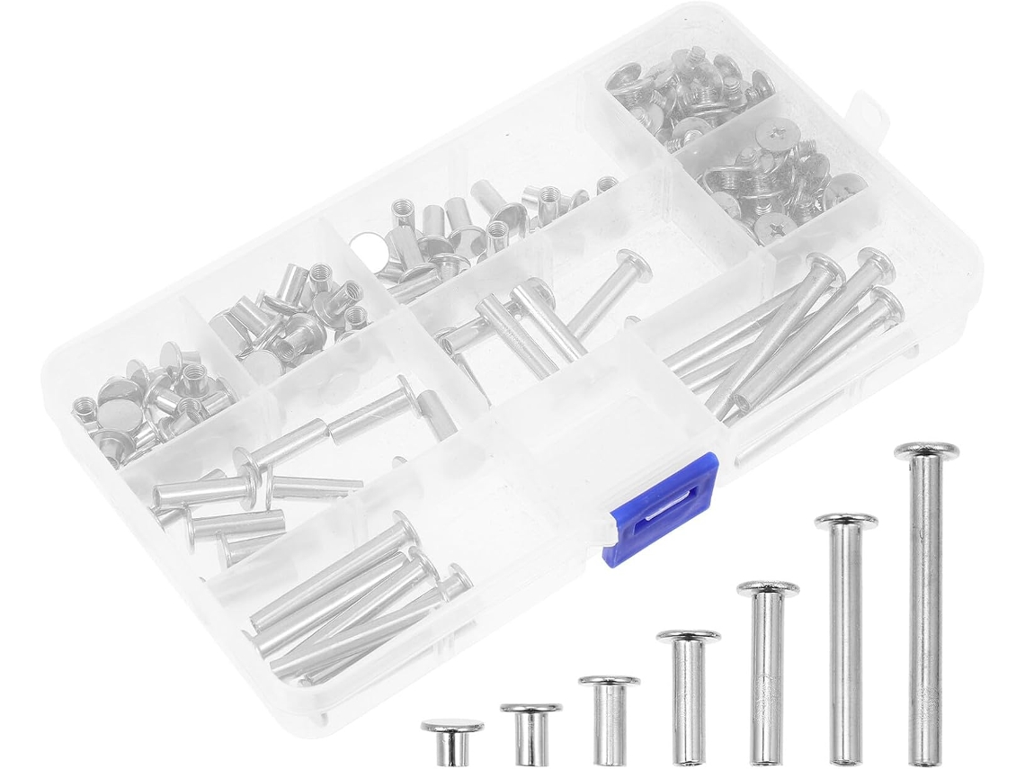 Conjunto Callaron Com 80 Fusos De Aço Inoxidável M5, 5 Tamanhos Variados 8 12 18 25 35 45mm, Fusos