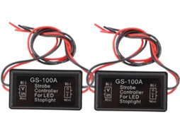 Controlador De Luz Freio Estroboscópica Led Zerodeko 12v 2a Em Plástico Abs Preto, Maior Segurança E Visibilidade Para