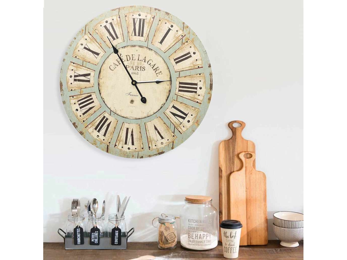 Vidaxl Relógio De Parede 60 Cm Mdf Multicor