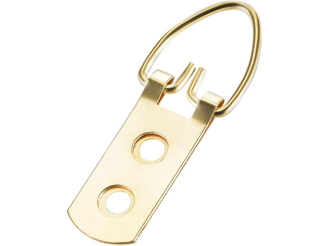 Gancho de Metal com Mola Giratória para Moldura, 26mm x 14mm, Prateado, 100 Unid CHABERLU