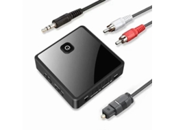 Transmissor E Receptor Bluetooth 5.0 Com Adaptador De Áudio Sem Fio Óptico E Auxiliar De 3,5 Mm Para Pc, Tv E Alto-falantes De Carro.