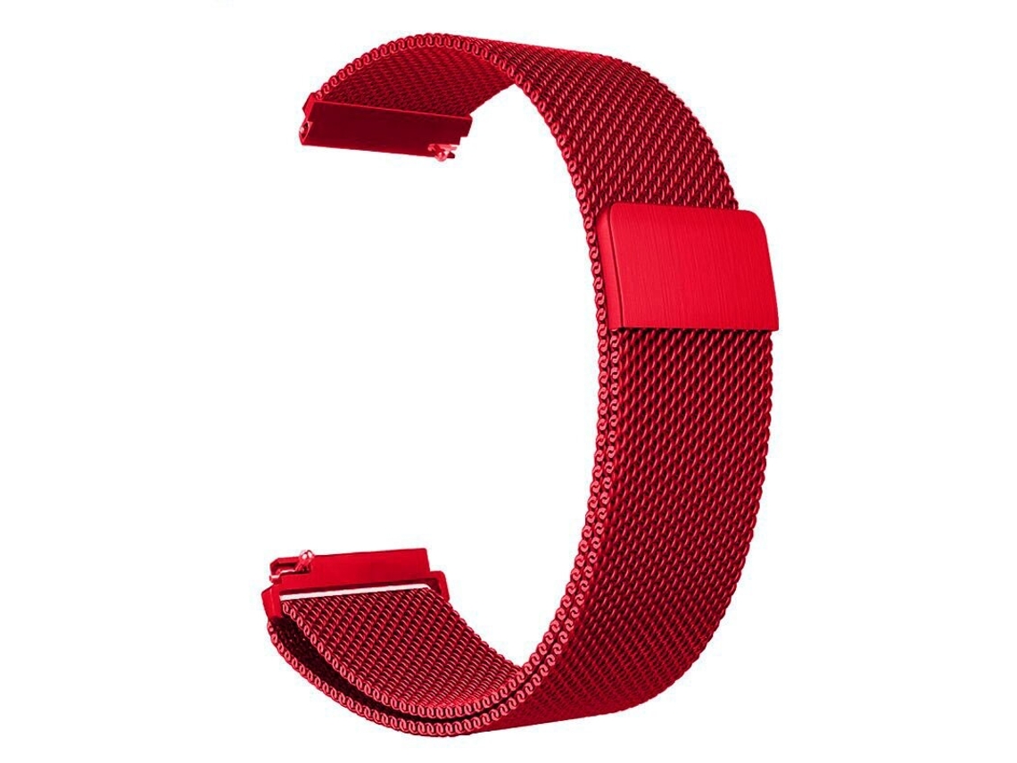 Bracelete Relógio Universal de 20mm SAMSUNG de Metal - Vermelho