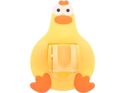 Suporte Kichvoe Chuveiro, Ajustável, em Plástico Amarelo, Estilo Design Animado, para Chuveiro de Mão, Ideal para