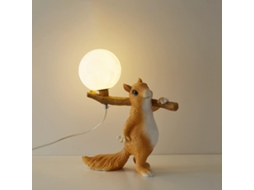 Abajur De Mesa Em Formato Esquilo, Luminária De Cabeceira Criativa Para Quarto Infantil, Luz Noturna Led Para Crianças