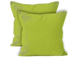 Capas de Almofada Verde Lima Algodão Canvas 40x40cm S/MARCA