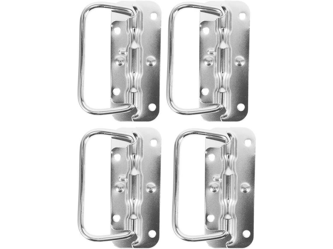 Conjunto De 4 Alças Metálicas Com Mola Collbath Para Caixas Ferramentas, Resistente E Leve, Ideal Para Baús E
