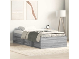 Vidaxl Estrutura De Cama 90x190 Cm Cinzento Sonoma