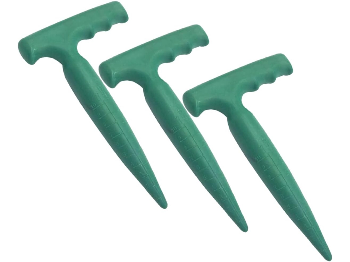 Conjunto De 3 Peças De Conchas De Plástico Para Plantio De Mudas, Ferramentas De Jardinagem, Dispensador.