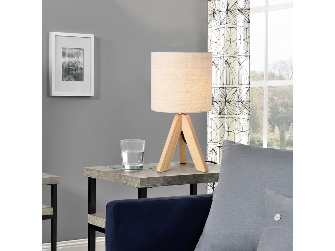 Candeeiro de Mesa LUX.PRO Bege (40 W - E14)