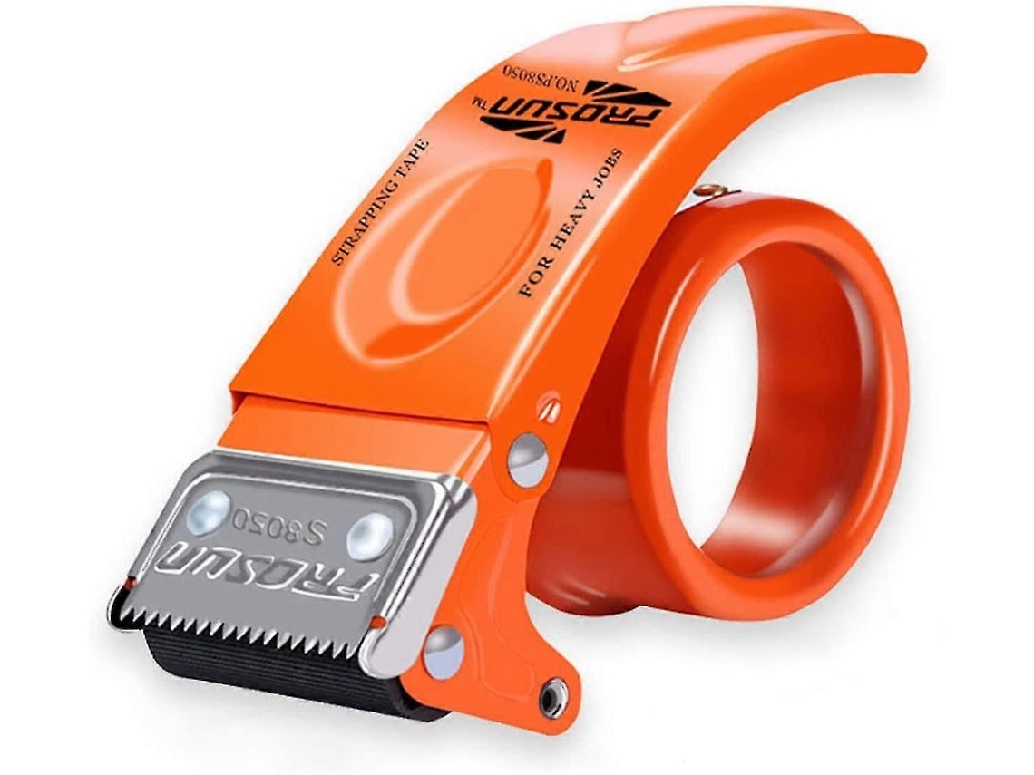 Dispensador de Fita Adesiva, 50 Mm , Dispensador de Fita Adesiva Manual, Laranja GOKOCO (2 Polegadas)