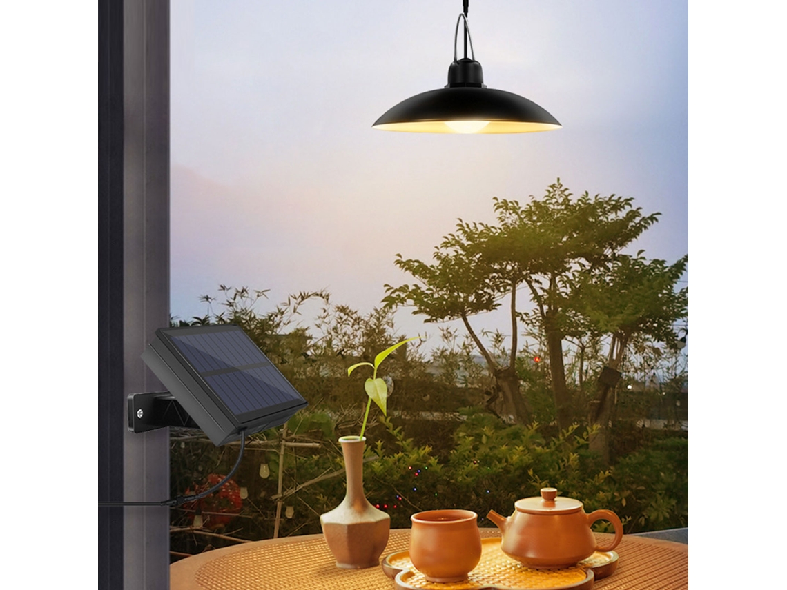 Lâmpada De Jardim Solar Suspensa Com Led Material Abs Impermeável