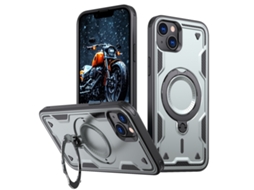 Capa Armor Híbrida Pc Tpu Para Iphone 14 Plus - Suporte De Anel Magsafe