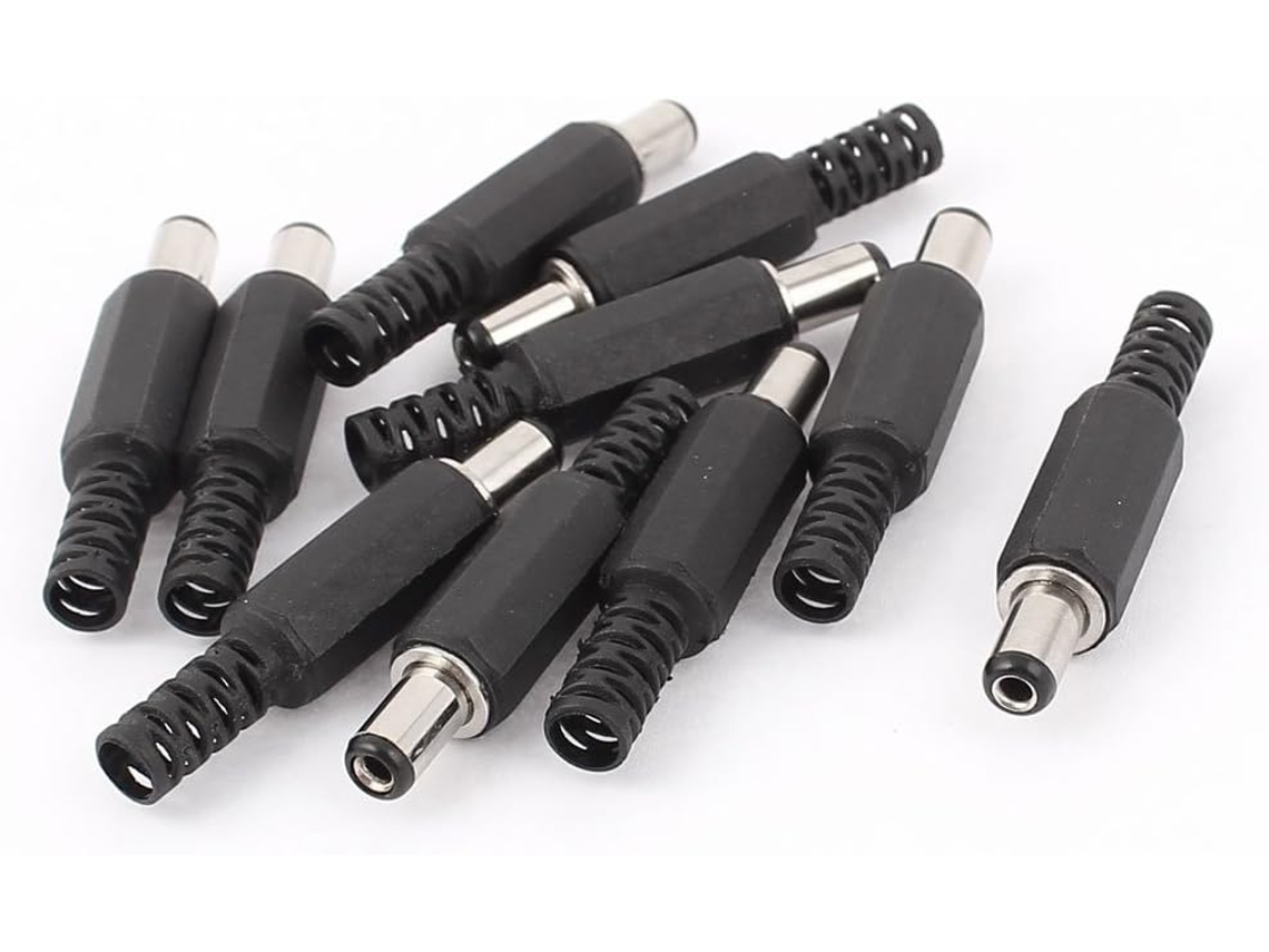 Conjunto de 10 Acessórios: Conector Dc Macho 5,5 Mm X 2,1 Cabo Adaptador Alimentação, Distribuidor CHABERLU