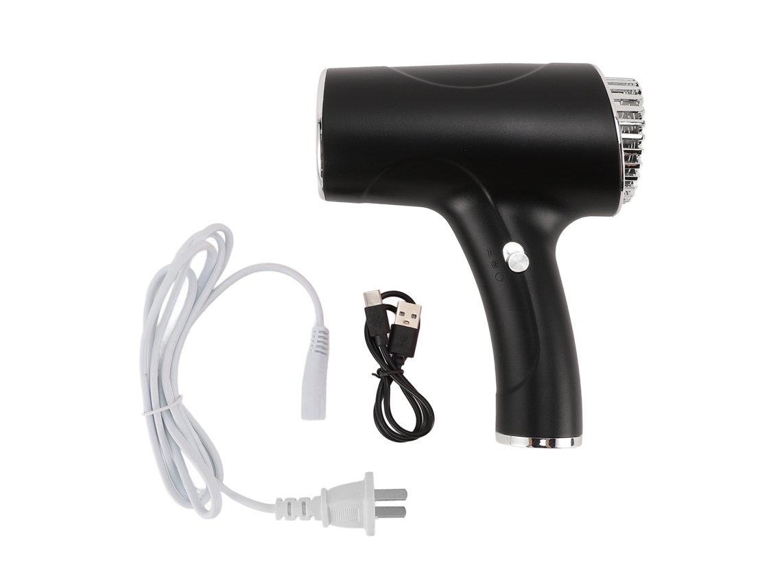 Aetheria secador de Cabelo com Íons Negativos Abs Vento Quente e Frio Silencioso Portátil para Casa Viagem Dormitório Secagem Rápida Preto