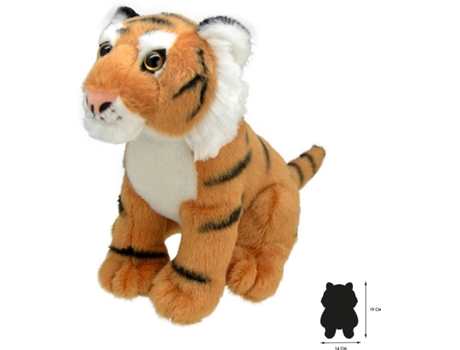 Peluche  Tigre (16 x 14 x 19 cm - Poliéster)