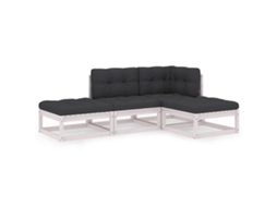 Garden Lounge Set, Garden Lounge Sets Vidaxl Branco Madeira De Pinho (n/a)