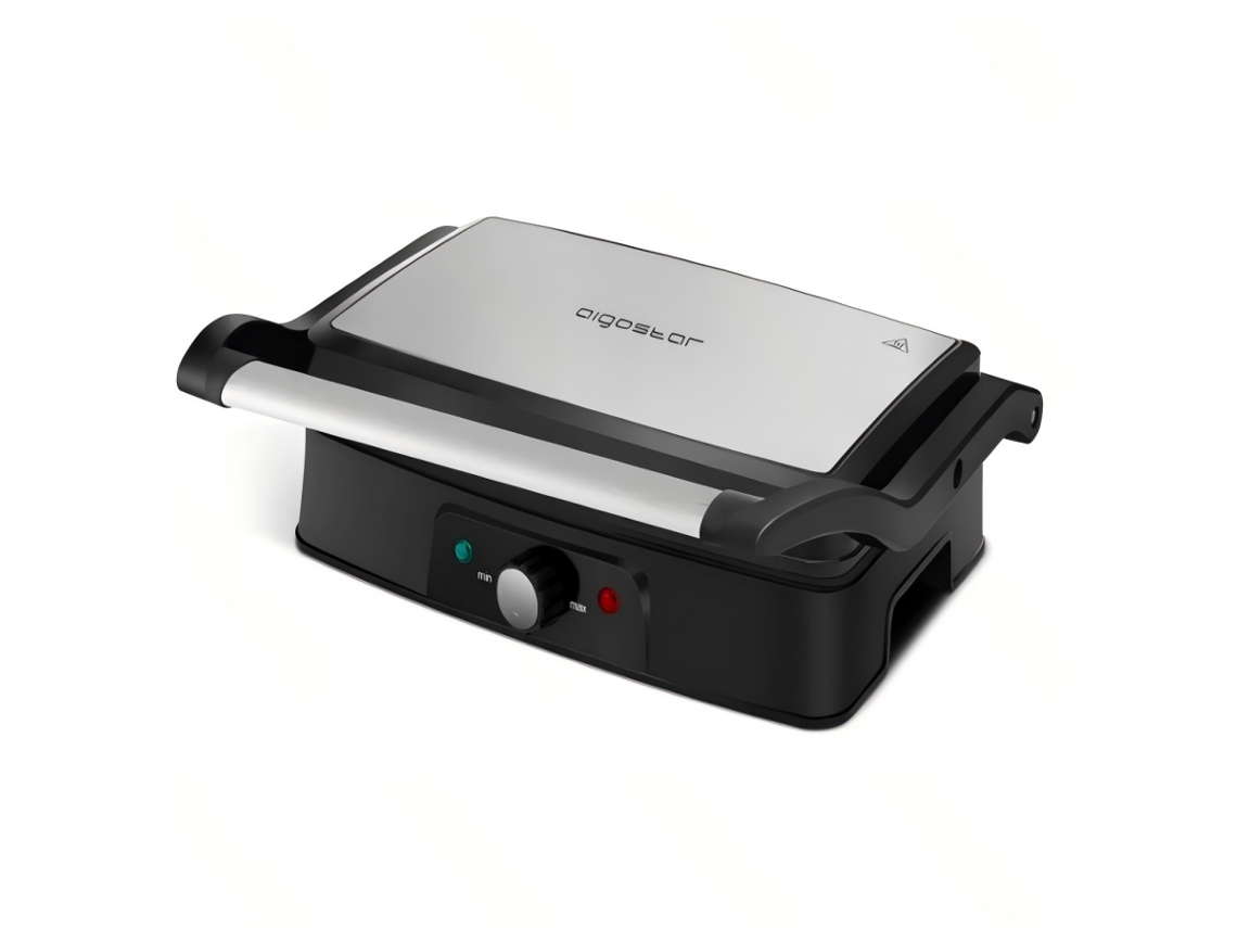 Sanduicheira Panini AIGOSTAR 1500W Botão de Ajuste Aço Inoxidável Grelha Elétrica Multifuncional para Casa SINI TECH STORE