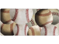 Mousepad de Beisebol Grande Formato para Computador, com Base Borracha Antiderrapante, 40 X 90 Cm