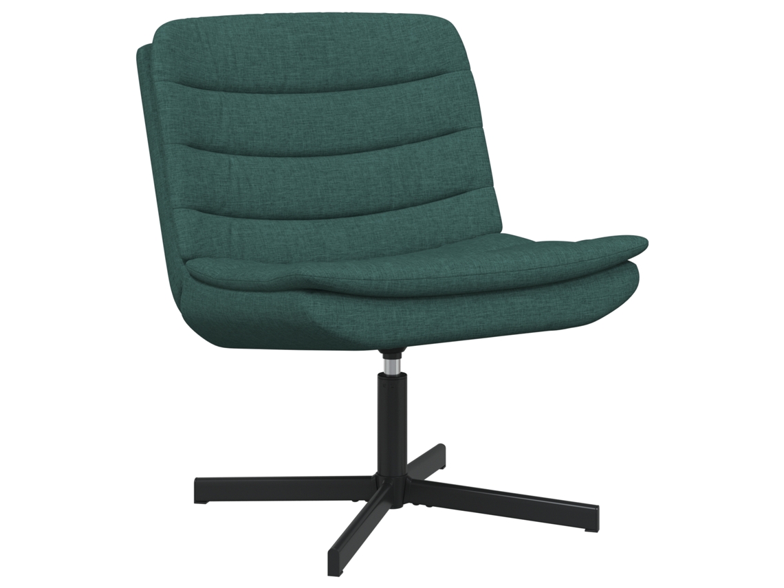 Conjunto 1 Cadeira Giratória Vidaxl Verde Tecido (63 X 75 X 76 Cm)