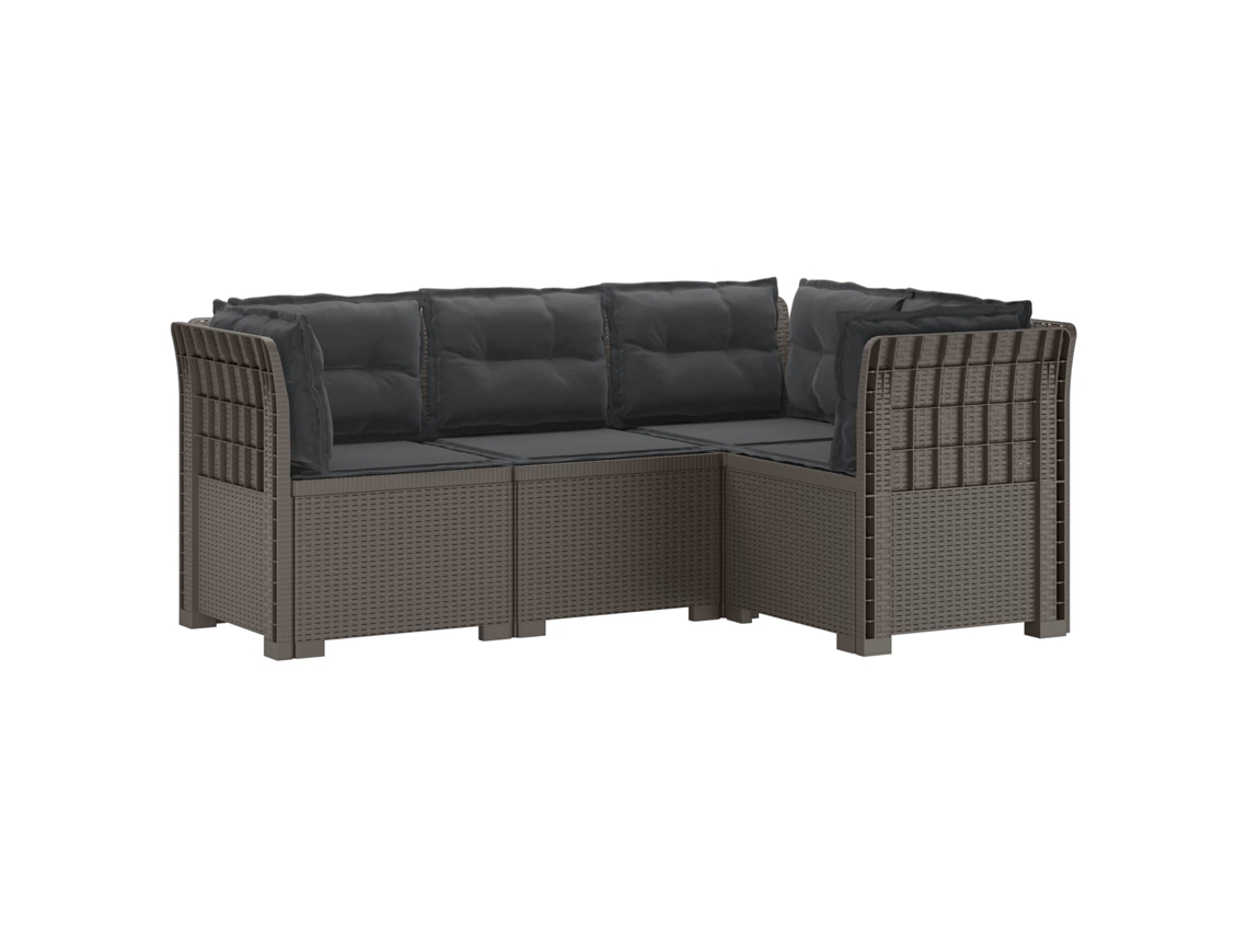 Maison Exclusive - Sofá De Jardim Para 4 Pessoas Com Almofadas Visual Rattan Pp