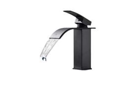Torneira de Lavabo Preto com Cascata ZYBLSSBB
