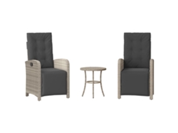 Bistro Set, Bistro Sets Vidaxl Cinzeto Rattan / Vime (n/a)