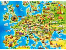 Puzzle Castorland Mapa Da Europa 100 Peças
