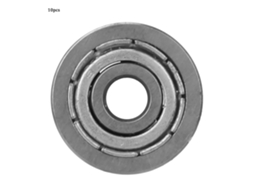 10pcs Rolamento De Bola Com Flange Miniatura De Aço F624zz 4*15*5 Duplo Blindado
