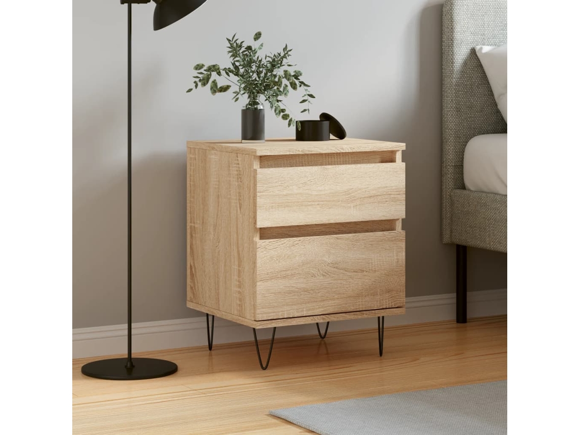 Vidaxl Mesa De Cabeceira 40x35x50 Cm Derivados Madeira Carvalho Sonoma