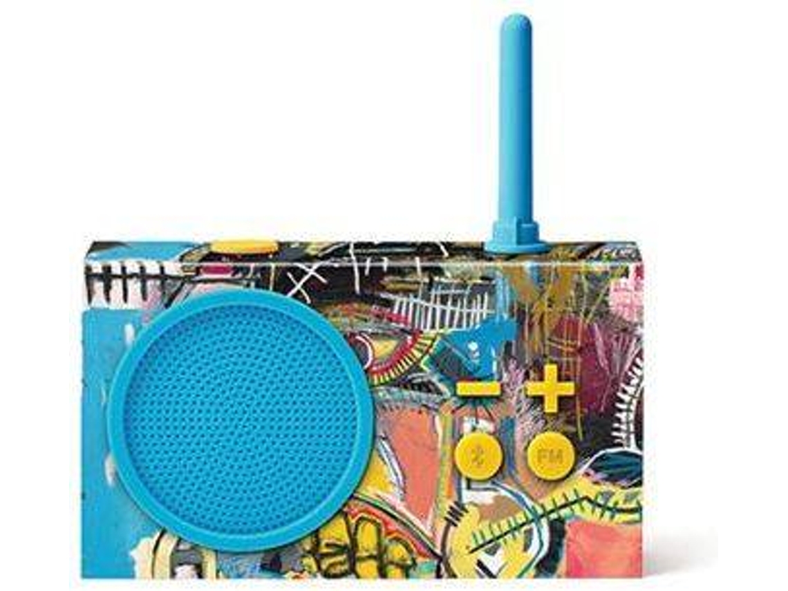 Rádio FM LEXON Tykho Jean Basquiat Skull (Autonomia: Até 20 horas - Bluetooth - Bateria - Multicor)