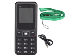 Aetheria telefone Celular Desbloqueado M1 Dual Chip 2g com Cordão para Idosos e Crianças Preto Plug Uk