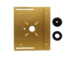 Placa de inserção para mesa rotativa de alumínio, mesa rotativa para fresagem e gravação, ferramenta auxiliar para carpintaria